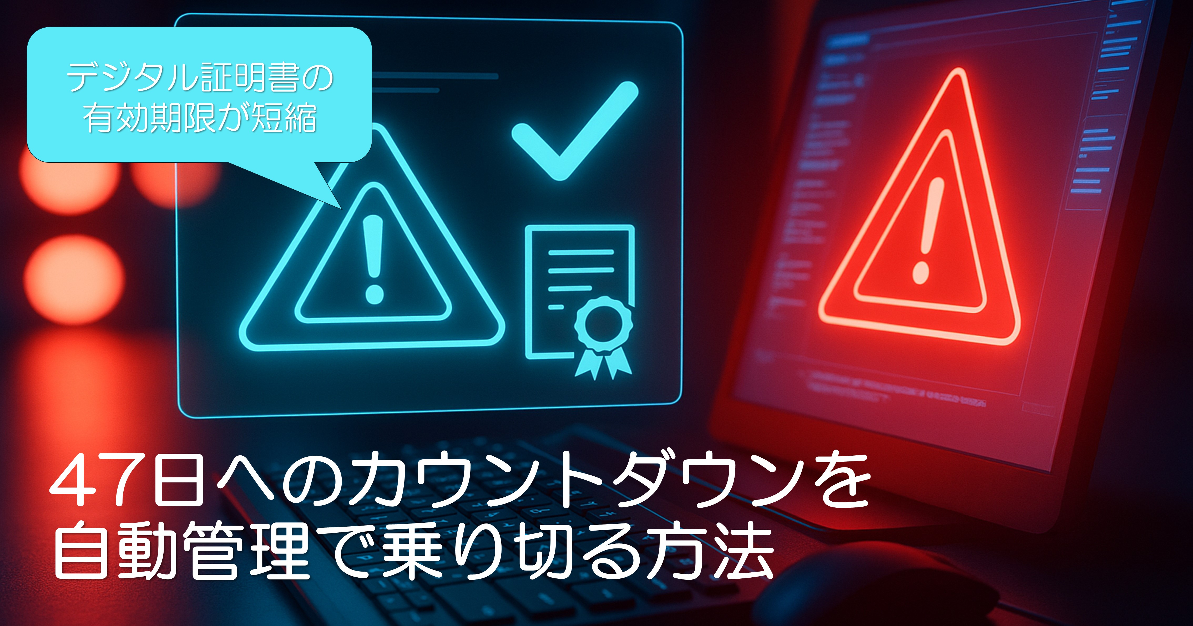 デジタル証明書の有効期限が短縮!?~47日へのカウントダウンを自動管理で乗り切る方法とは~